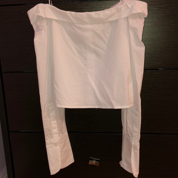 Stolen hearts off the shoulder button down - Picture 4 of 6